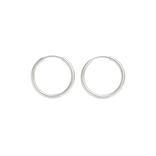 Aretes Aro Candonga En Plata 925 1.9 mm
