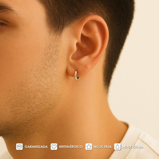 Aretes Aro Candonga En Plata 925 Unisex