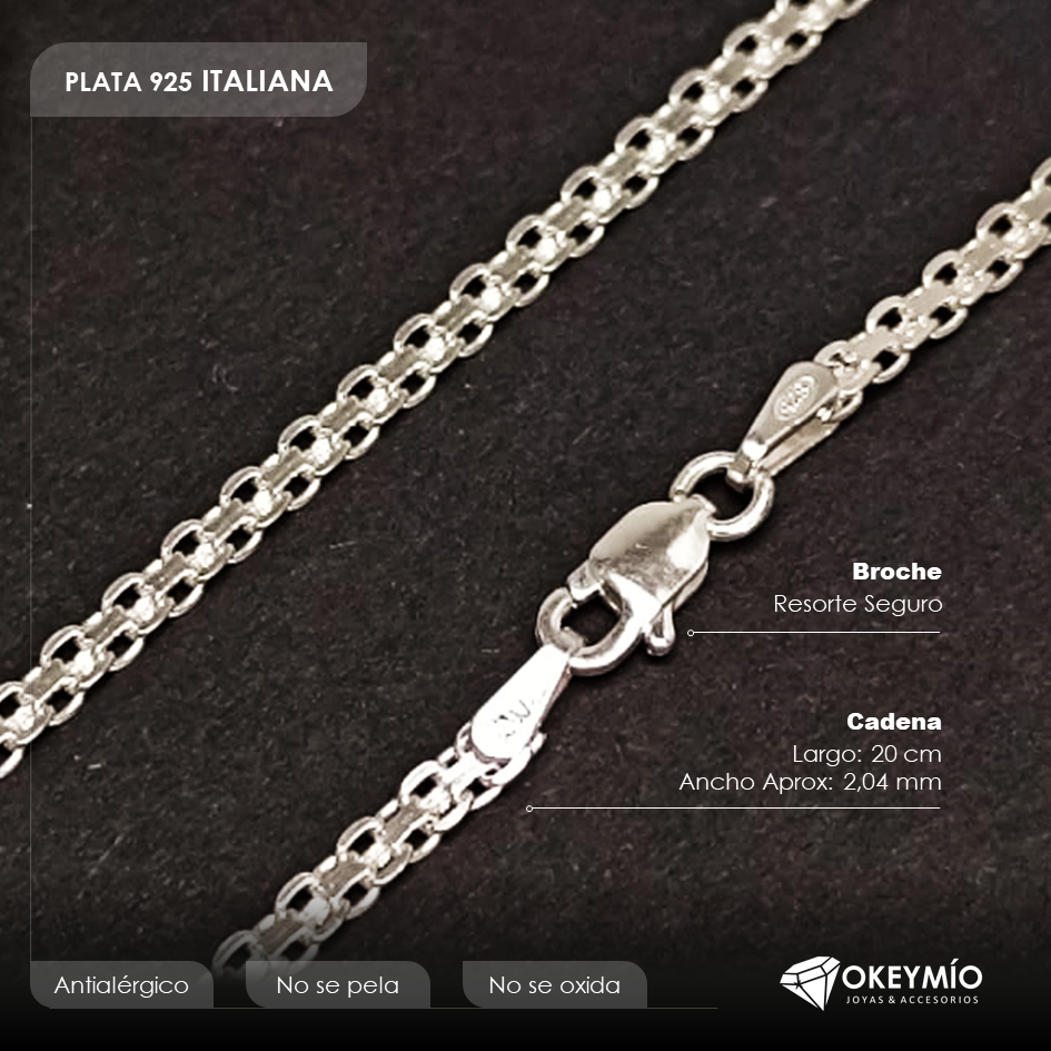 Pulsera Chineska Plata 925 Italiana