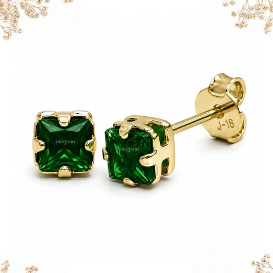 Aretes Topitos en Oro Lmaindos 18k