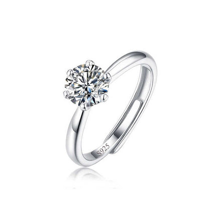 Anillo Ajustable Compromiso En Plata 925