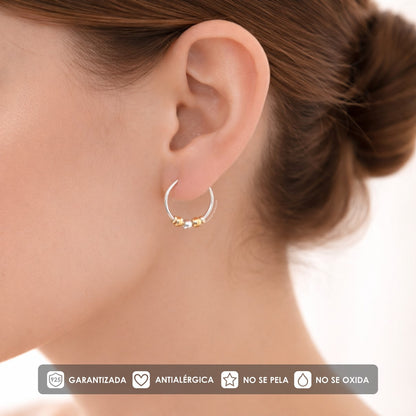 Candongas Oro Plata 925 - 16 mm