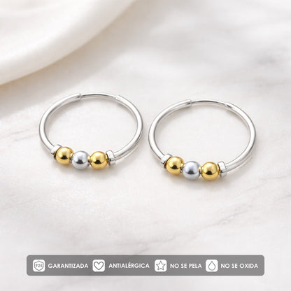 Candongas Oro Plata 925 - 16 mm