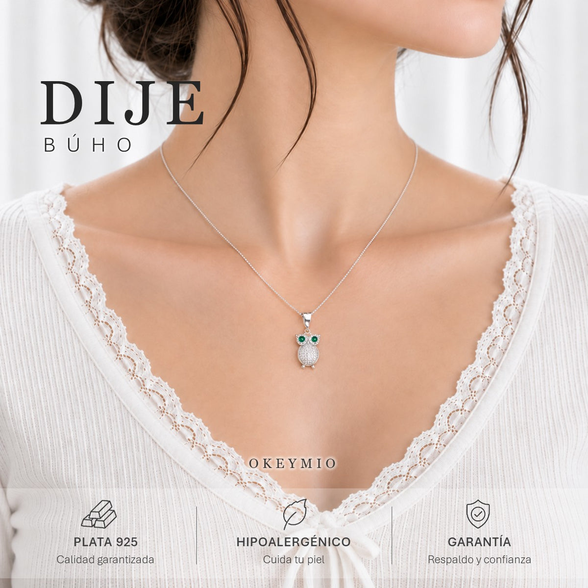 Dije Búho De La Sabiduría En Plata 925