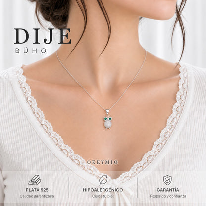 Dije Búho De La Sabiduría En Plata 925