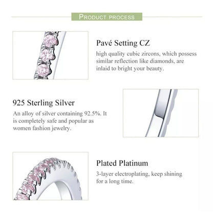 Anillo Con Circones Rosado En Plata 925