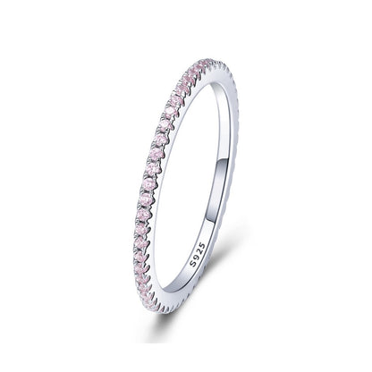 Anillo Con Circones Rosado En Plata 925