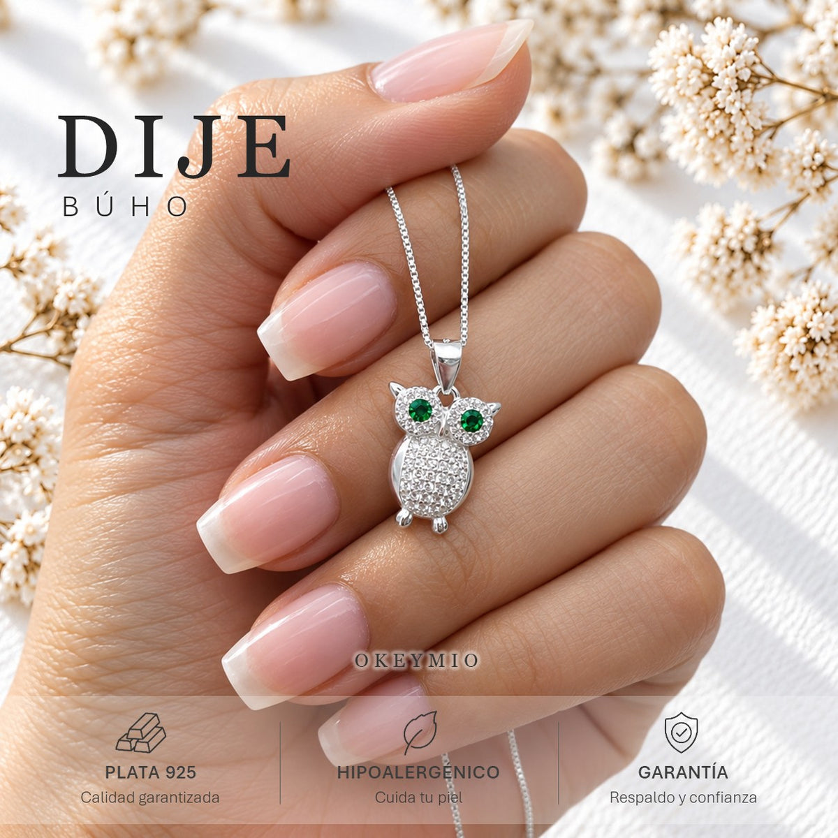 Dije Búho De La Sabiduría En Plata 925