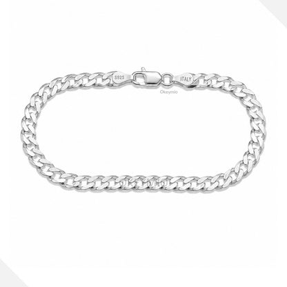 Pulsera En Plata 925 Italiana Tipo Cubana