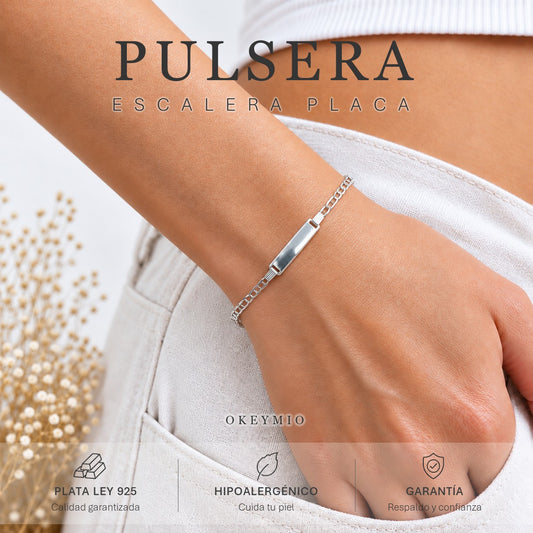 Pulsera Esclava Plata 925 Italiana Pulida Brillante