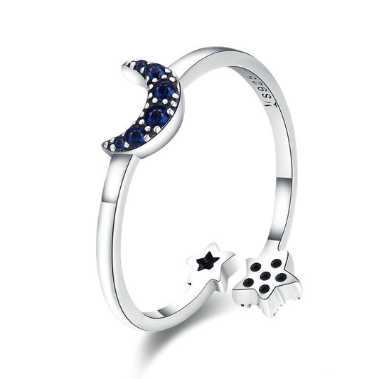 Anillo Ajustable Luna y Estrellas