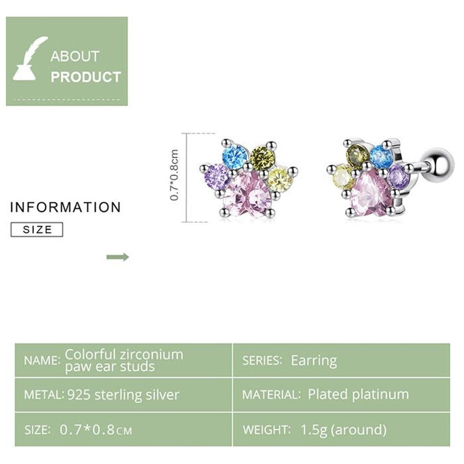 Aretes Huella Mascota