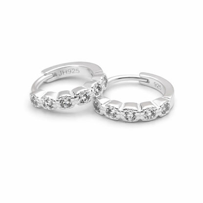 Aretes Candongas En Plata 925 Con Circones