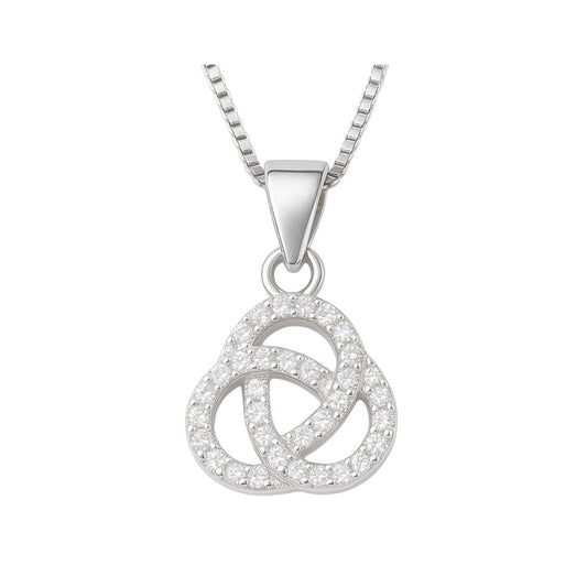 Dije y Cadena Unión Eterna En Plata 925