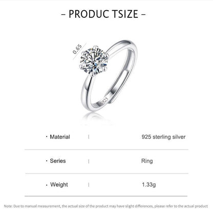 Anillo Ajustable Compromiso En Plata 925