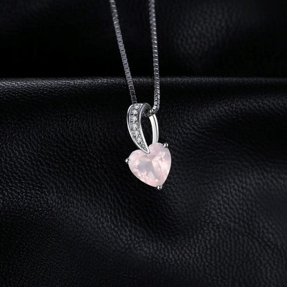 Cadena Con Dije Cuarzo Rosa