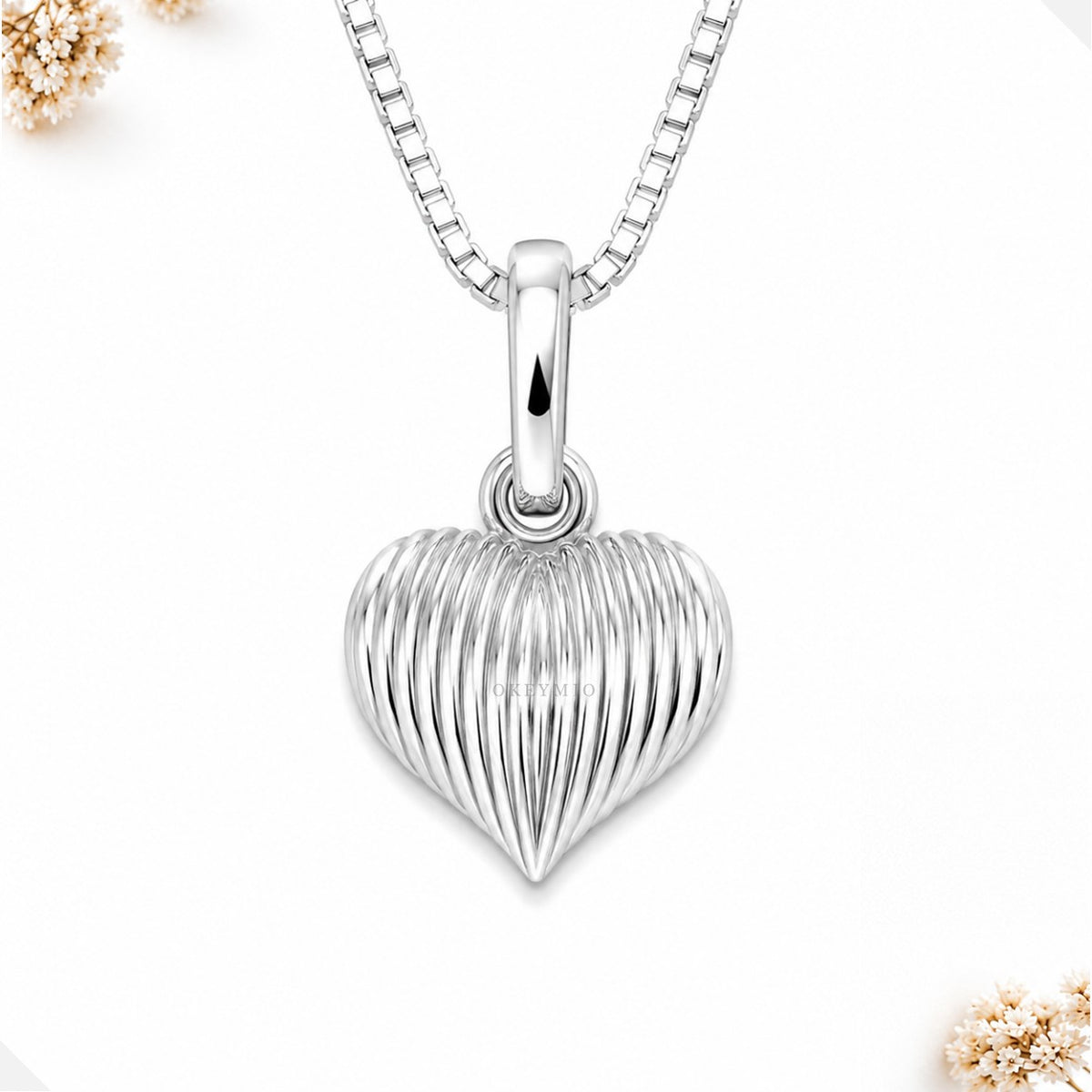 Dije Corazón En plata 925 Antialergica