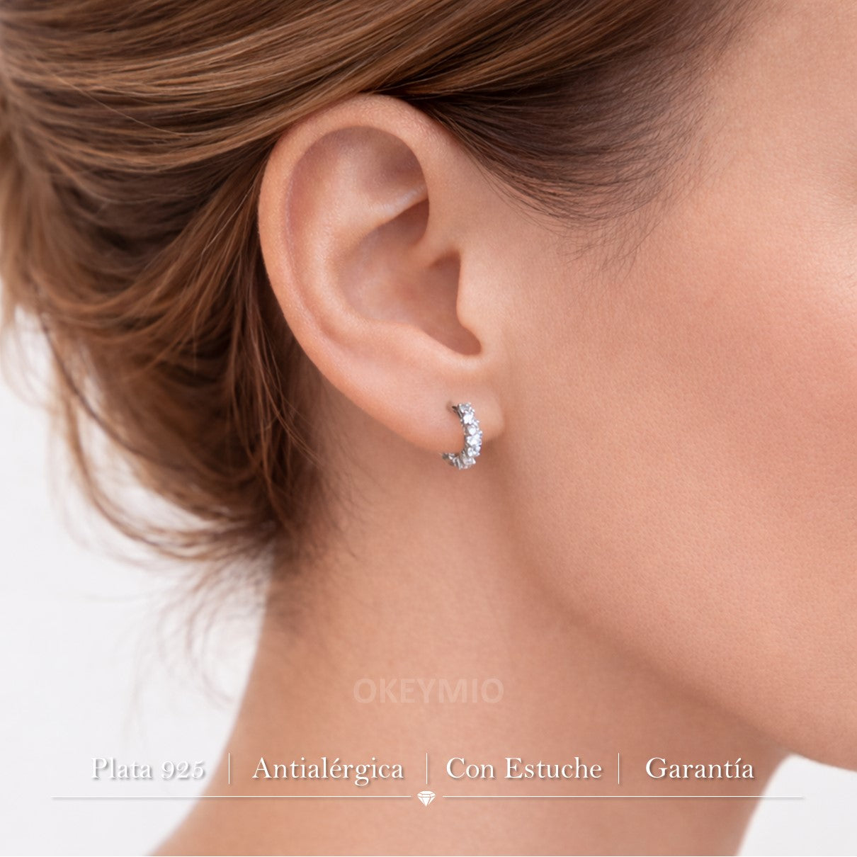 Aretes Candongas Elegantes En Plata 925 Con Circones