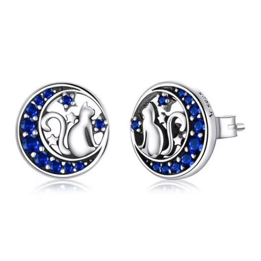 Aretes Topos Gato Luna