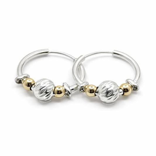 Candongas Oro Plata 925 - 1.2 Cm