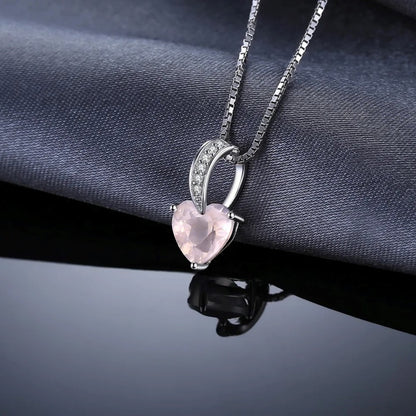 Cadena Con Dije Cuarzo Rosa