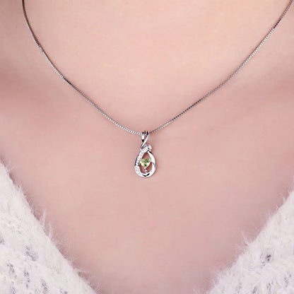 Cadena Con Dije Peridoto Natural