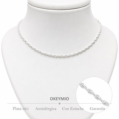 Cadena Singapur En Plata 925 (45cm)