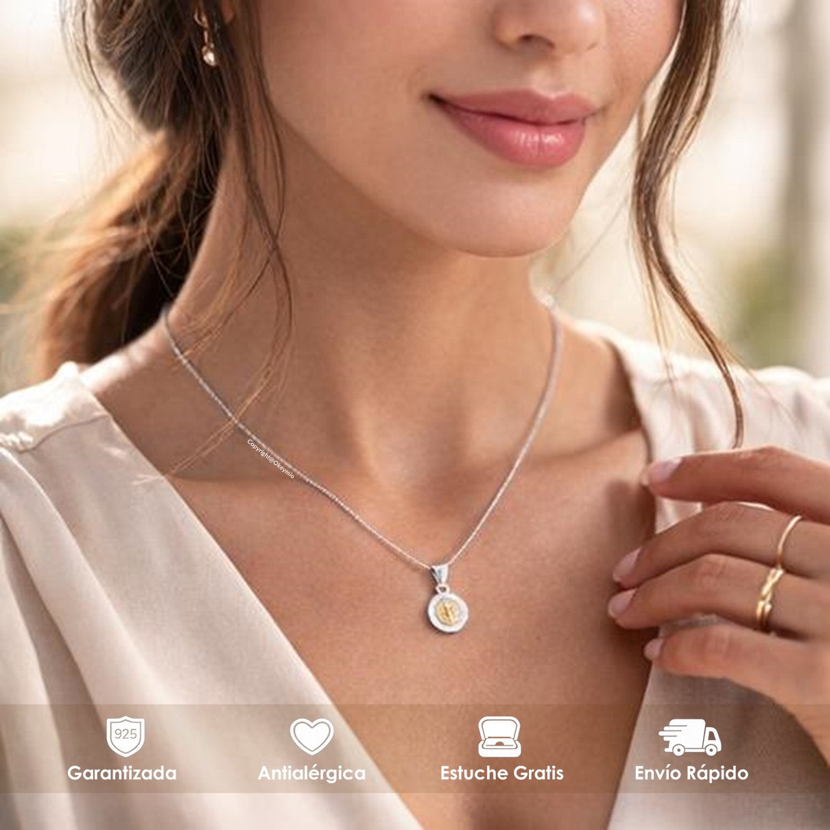 Dije y Cadena San Benito En Oro Plata 925 Unisex