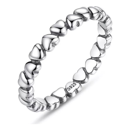 Anillo De Corazones Sencillo Para Mujer