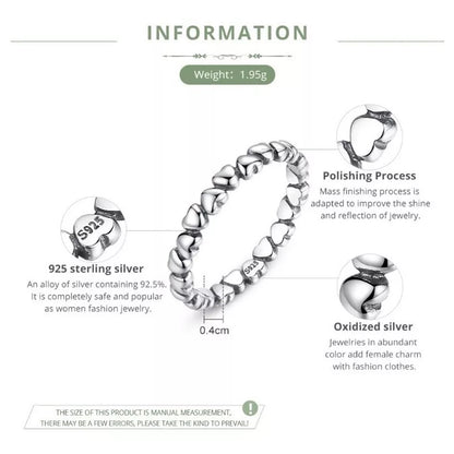Anillo De Corazones Sencillo Para Mujer