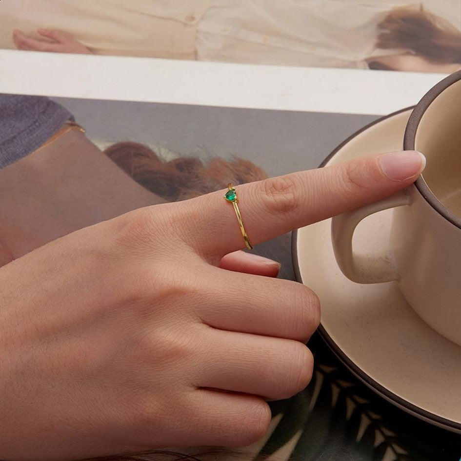 Anillo En Plata 925 En Baño de Oro 18k