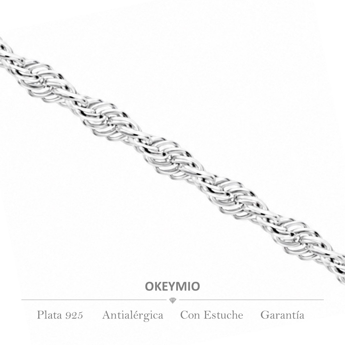 Cadena Singapur En Plata 925 (45cm)