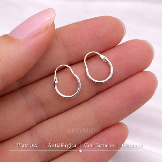 Aretes Candongas Plata 925 Mujer