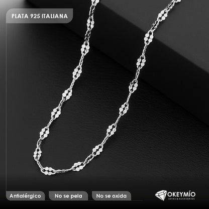 Cadena Tejido Trebol (45cm)