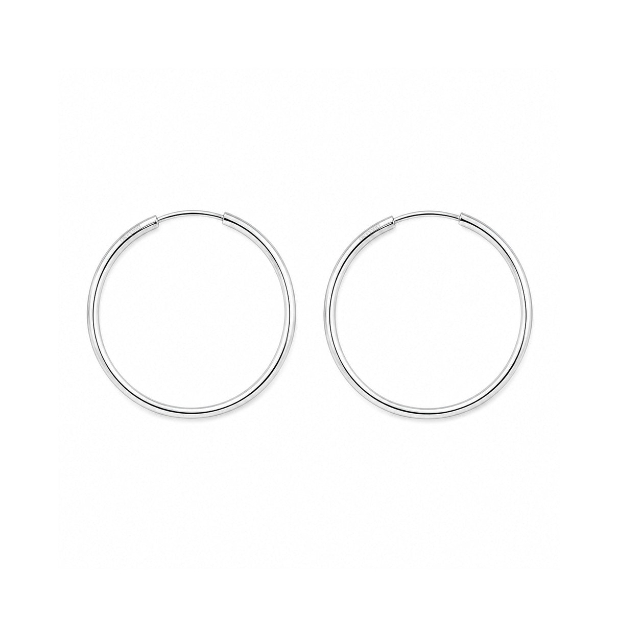 Aretes Aro Candonga En Plata 925 1.9 mm