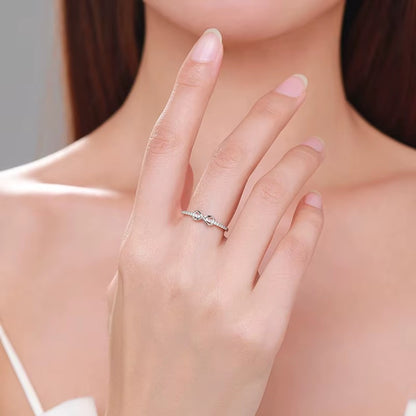 Anillo En Plata 925 Y Circonitas Amor Infinito