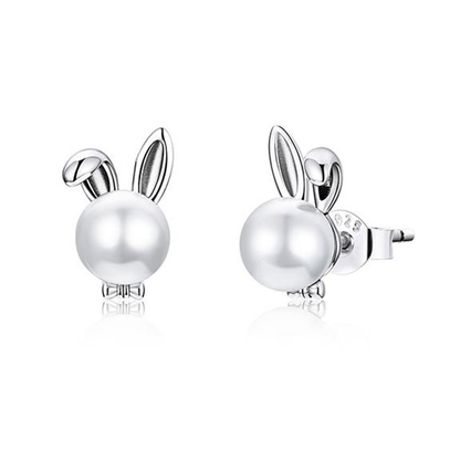 Aretes Perlas Conejo