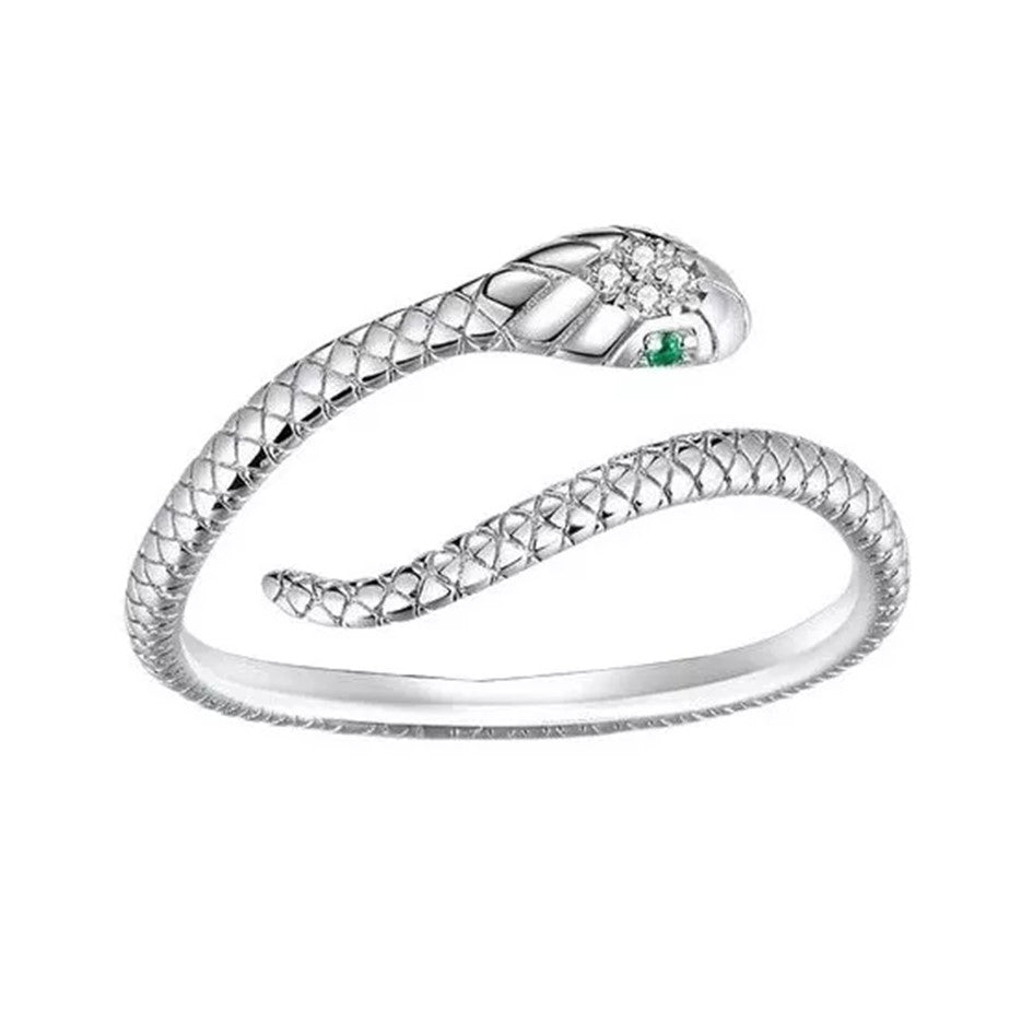 Anillo Ajustable De Serpiente Para Mujer