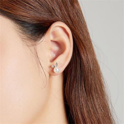 Aretes Perlas Conejo