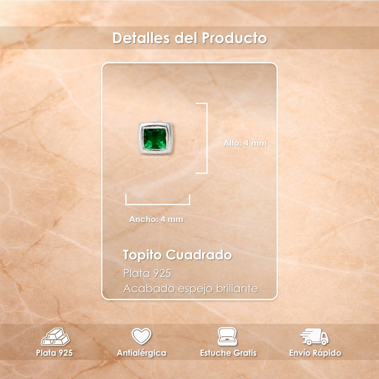 Aretes Plata 925 Mujer Broche Seguridad Antialérgicos