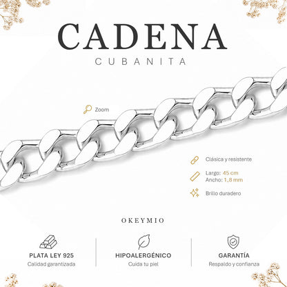 Cadena Tejido Cubana (45cm)